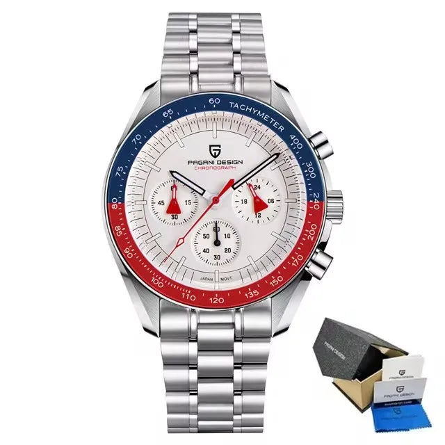 PAGANI DESIGN PD-1701 Men's Chronograph Quartz Watch – AR Sapphire Mirror