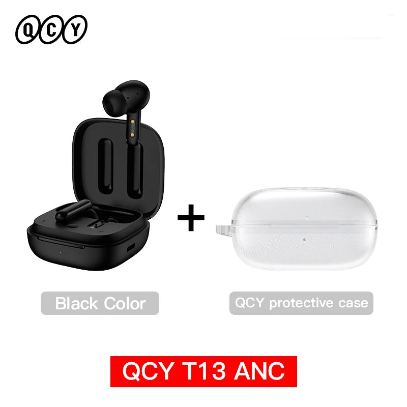 QCY T13 ANC Wireless Earbuds – Bluetooth 5.3, Active Noise Cancellation & 4-Mic ENC