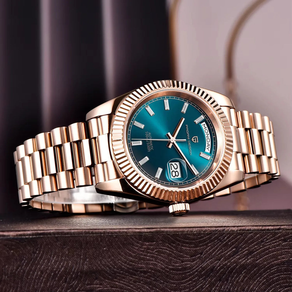 PAGANI DESIGN DD40 Rose Gold Men's Automatic Watch – NH36 Movement