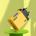 240W 5-Port GaN Charger – PD & QC3.0 USB-C Fast Charging for Travel & Office