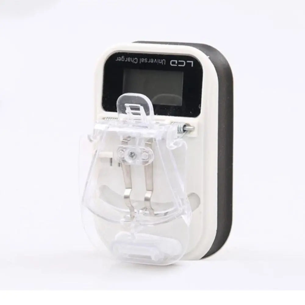 Portable Battery USB Charger with LCD Indicator – US/EU Plug Adapter