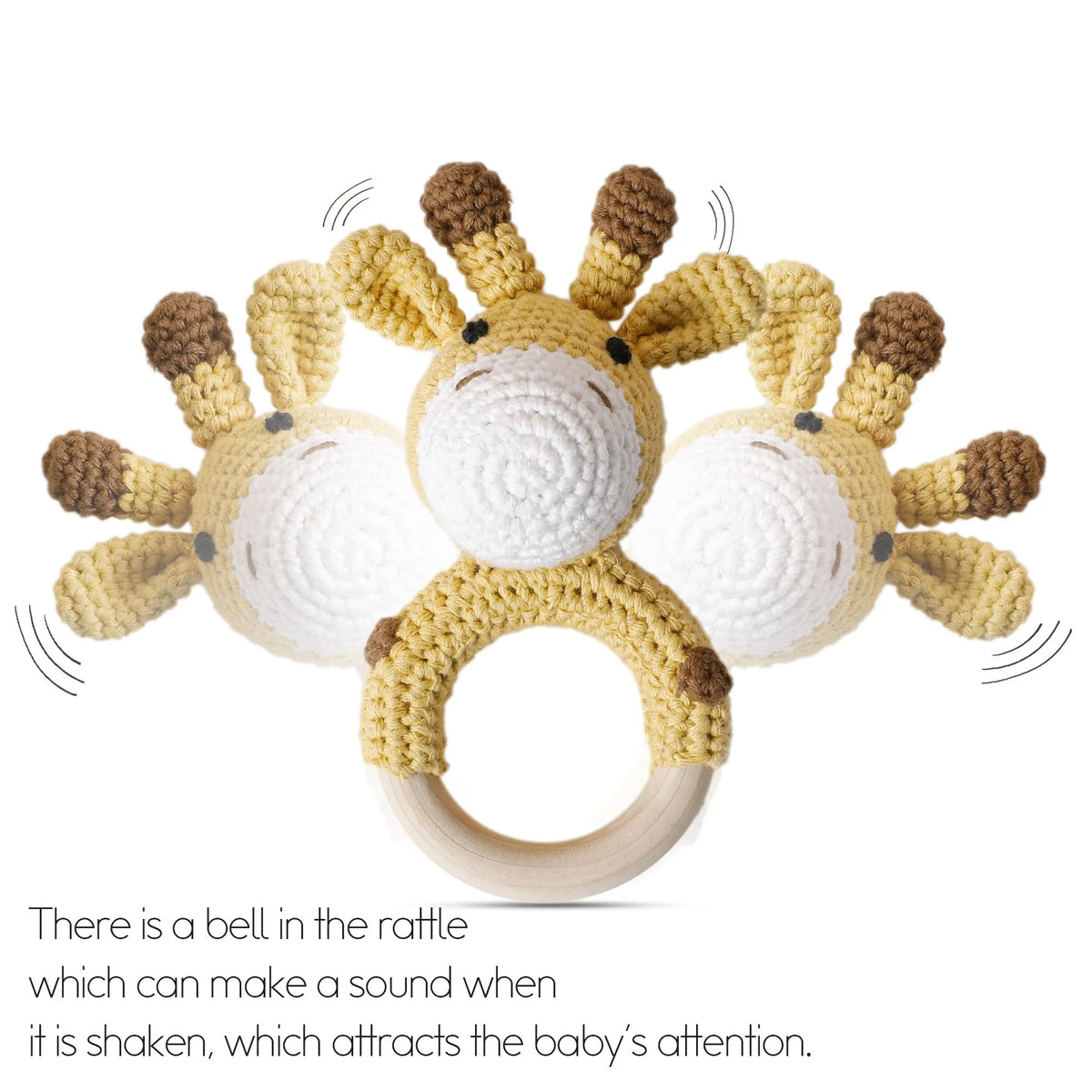 Gentle Relief: Wooden Baby Teether Rattle - Natural Comfort for Teething Tots - Pretty & Polished
