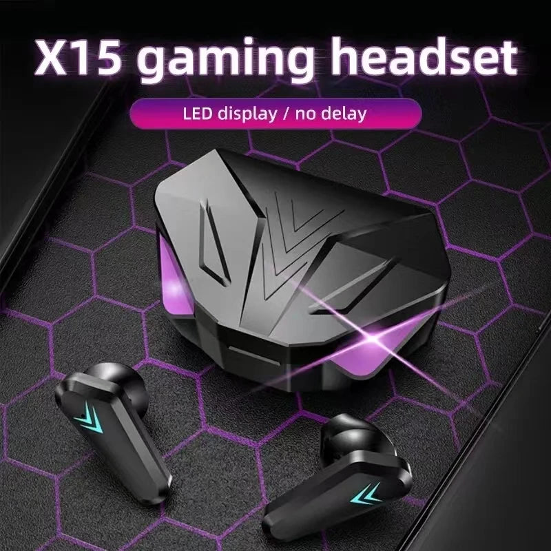 X15 TWS Gaming Earbuds – Wireless Bluetooth with LED Display, Mic & Noise Cancelling