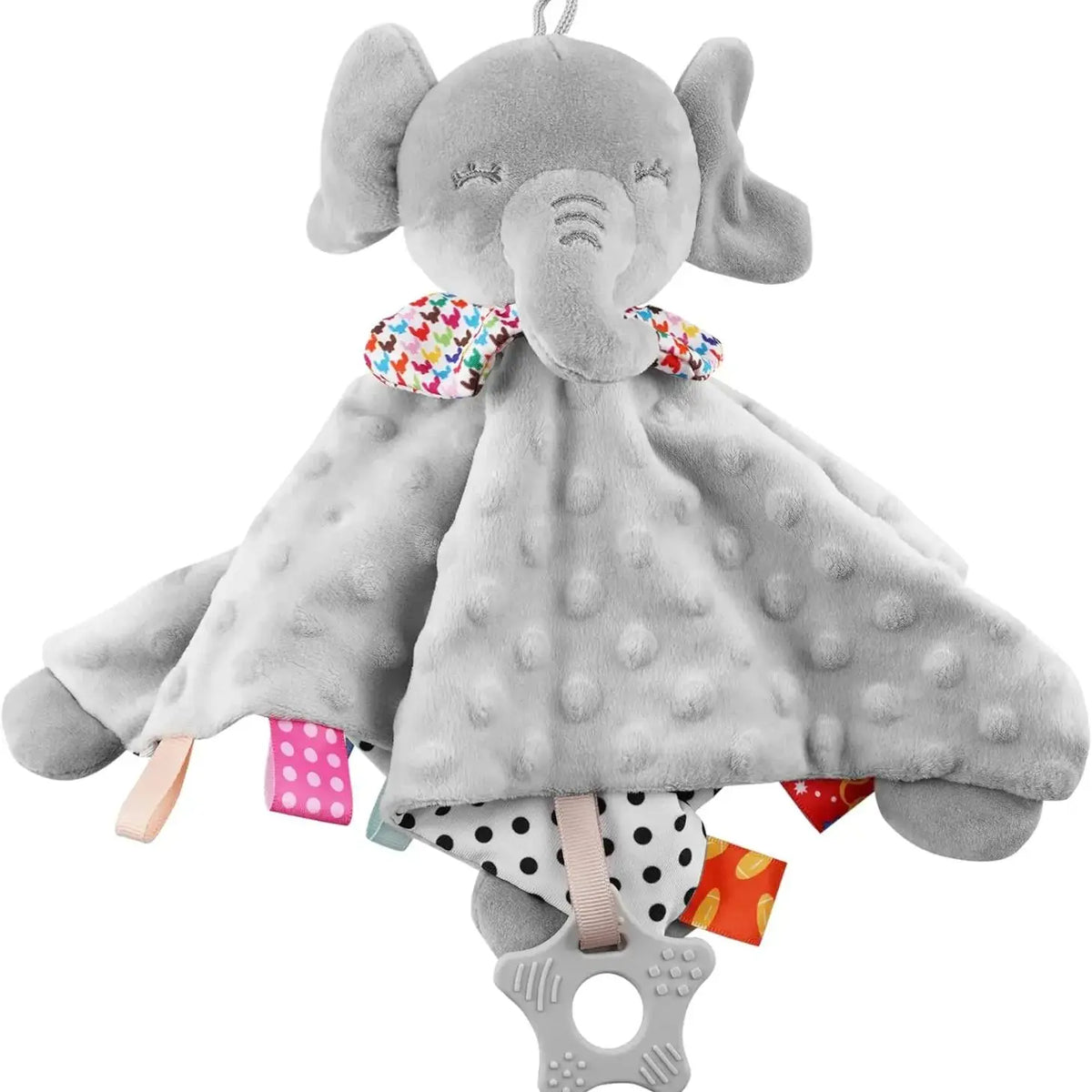 Elephant Baby Comforter Blanket Soft Appease Towel Baby Rattle Animals Toys Soothe Reassure Sleeping Towel Lathe HangingToddler - Pretty & Polished