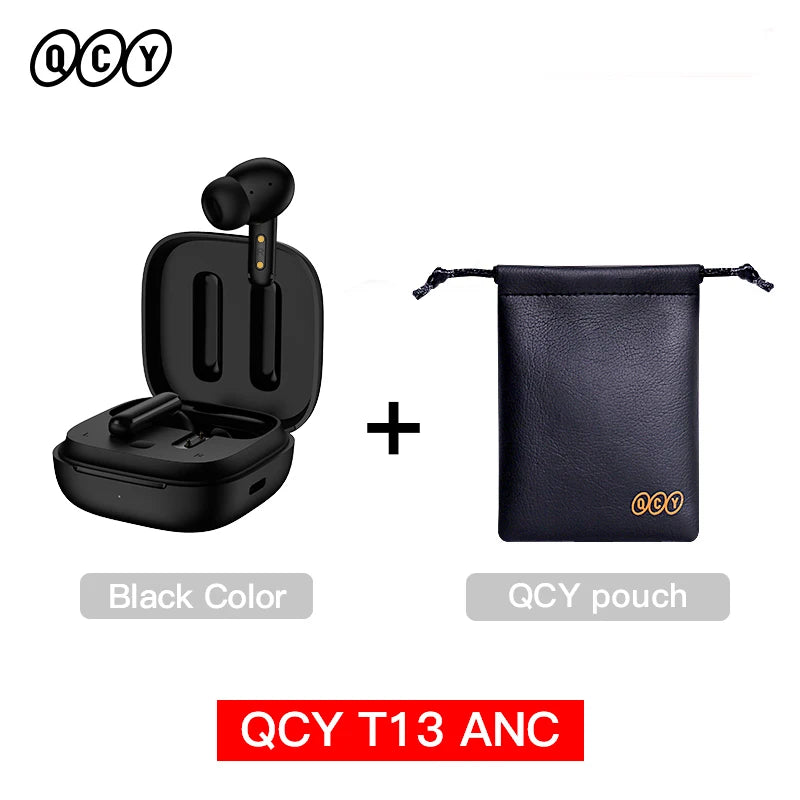 QCY T13 ANC Wireless Earbuds – Bluetooth 5.3, Active Noise Cancellation & 4-Mic ENC