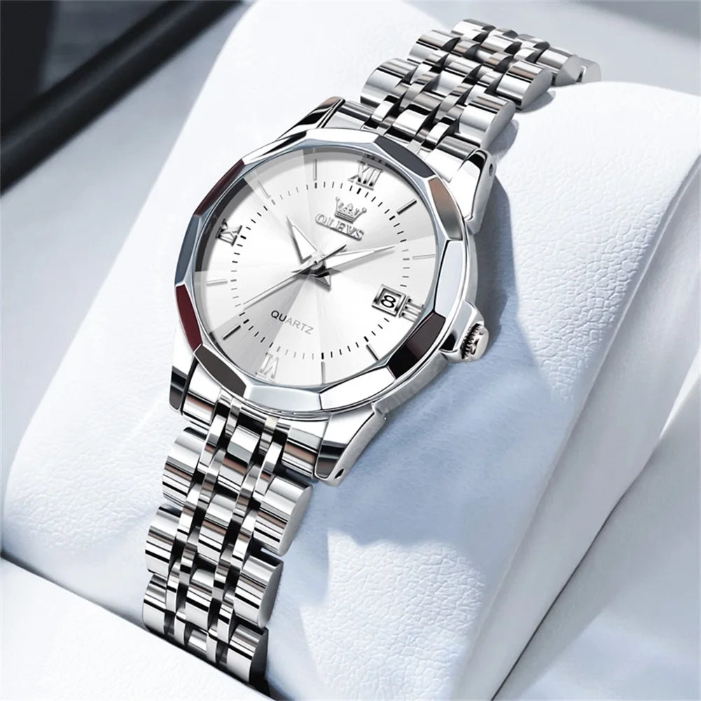 OLEVS Women's Elegant Quartz Watch – Stainless Steel Luminous