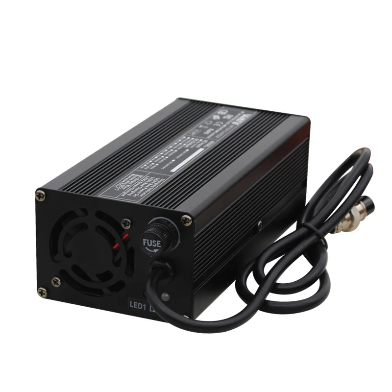 73V 5A LiFePO4 Battery Charger – 60V 20S LFP Battery Pack Charger with Cooling Fan