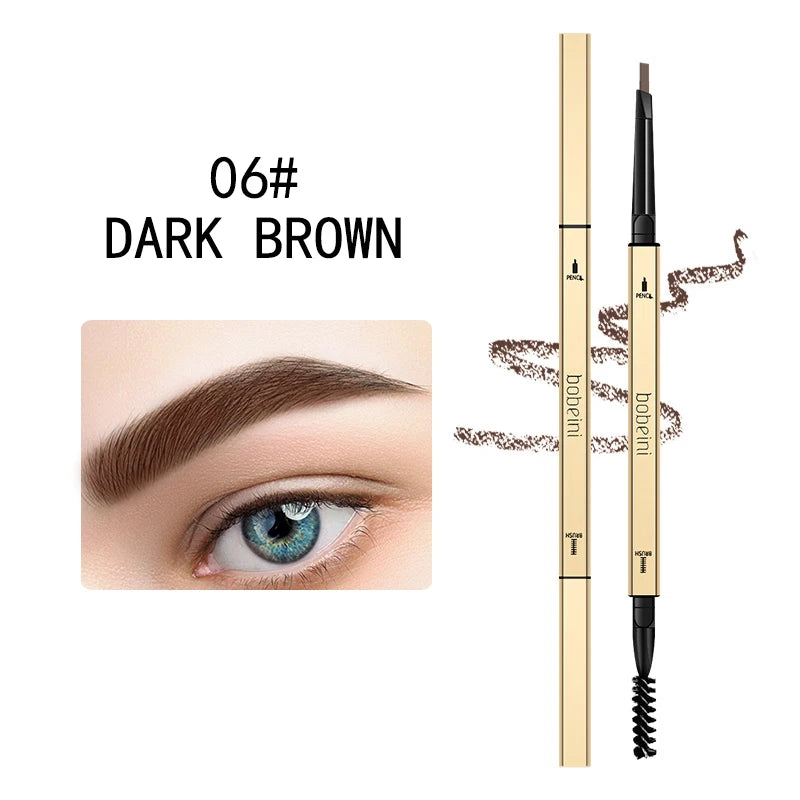 Dual-Ended Waterproof Eyebrow Pencil – Precision Brow Liner & Spoolie Brush