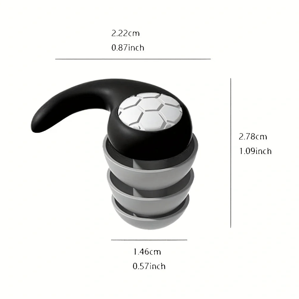 Silicone Noise Cancelling Earplugs – 3-Layer Waterproof Mute Plugs for Sleep & Swimming