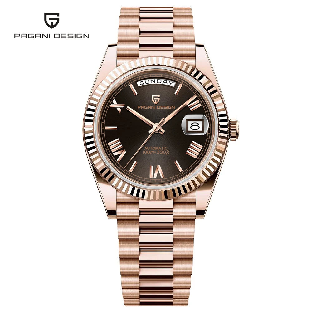 PAGANI DESIGN DD40 Rose Gold Men's Automatic Watch – NH36 Movement