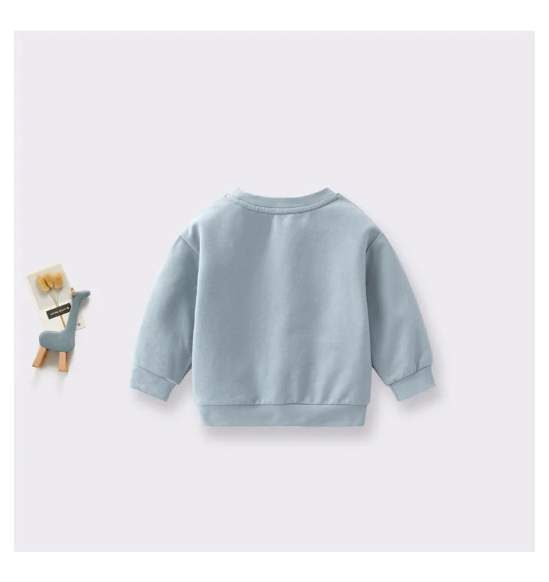 Cute Baby Sweatshirt for Autumn: Cozy Cotton Pullover Hoodie for Newborns