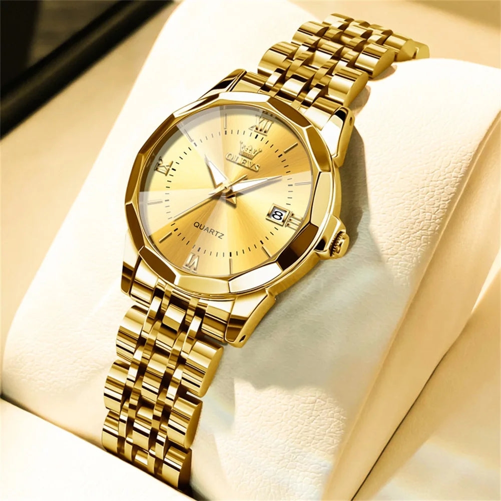 OLEVS Women's Elegant Quartz Watch – Stainless Steel Luminous