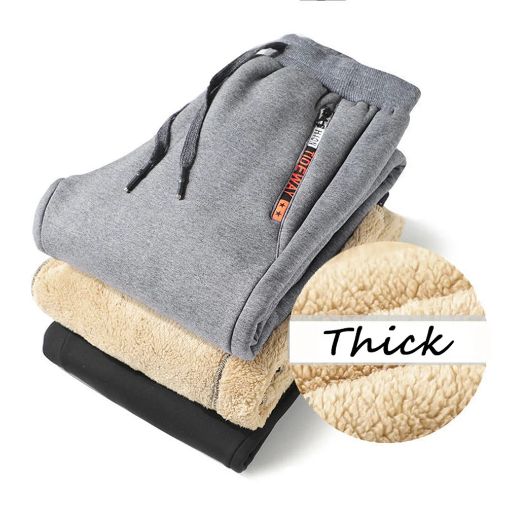 Men's Fur Lined Winter Joggers – Thick Fleece Sweatpants (Up to 8XL)