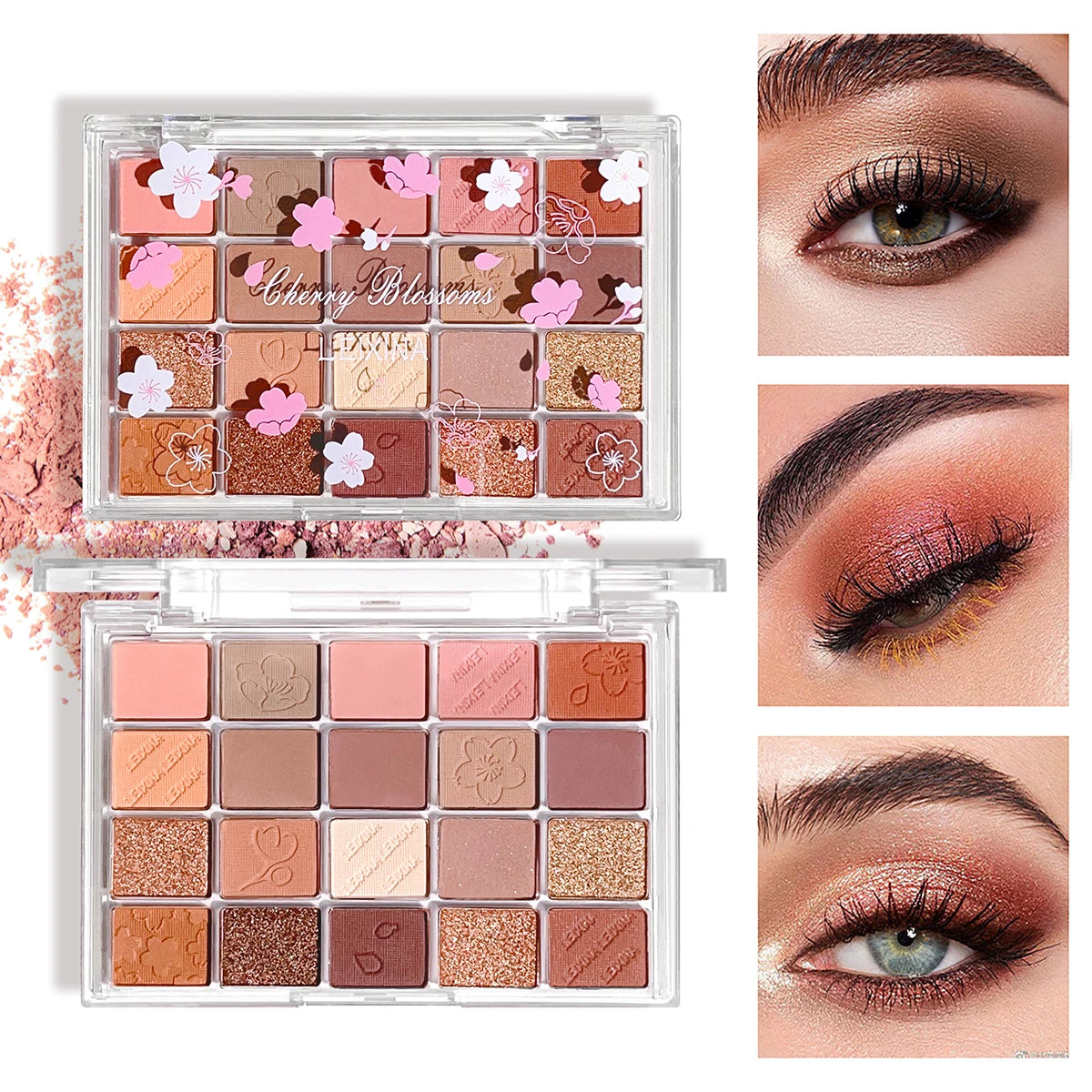 20-Color Eyeshadow Palette – Glitter, Shimmer & Matte Finishes for Every Look