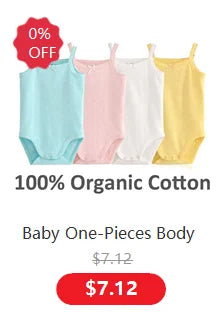 Baby Cotton Sleeveless Rompers - Stylish & Comfortable Organic Cotton Outfits for Your Little One