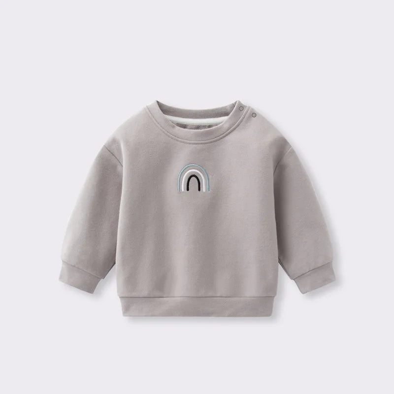 Cute Baby Sweatshirt for Autumn: Cozy Cotton Pullover Hoodie for Newborns
