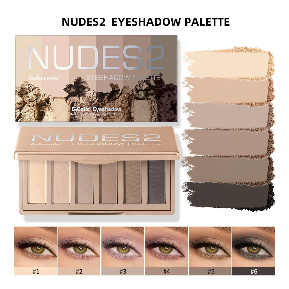 6-Color Matte Eyeshadow Palette