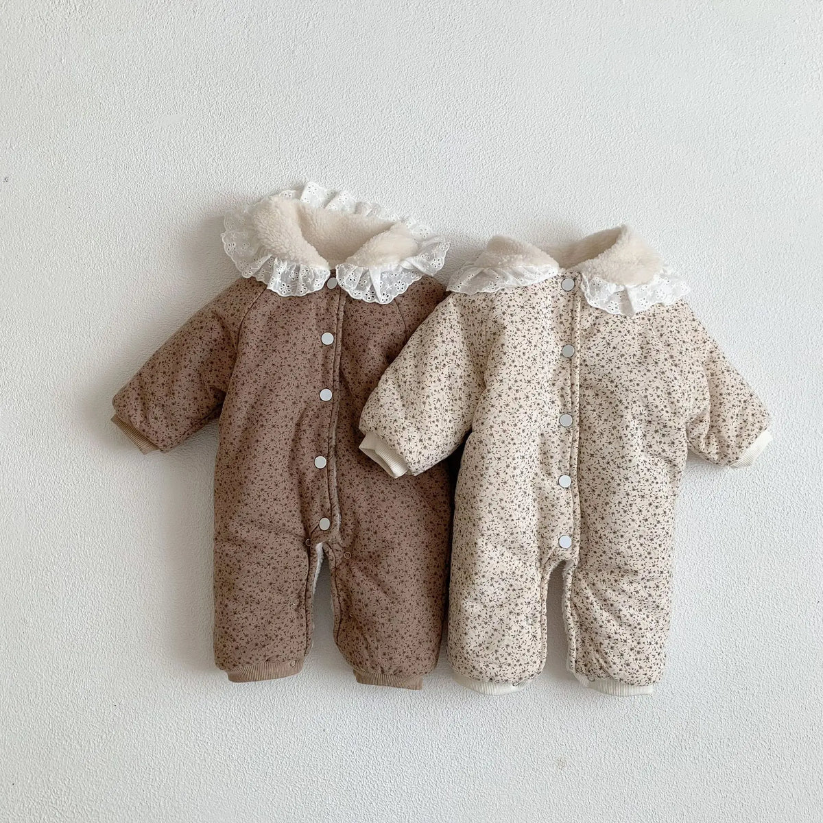 Korean Baby Cotton Jumpsuit - Cozy Floral Hooded Snuggles for Your Little One