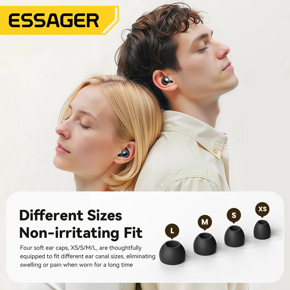ESSAGER Noise Cancelling Silicone Earplugs – Sleep, Work, Study & Travel