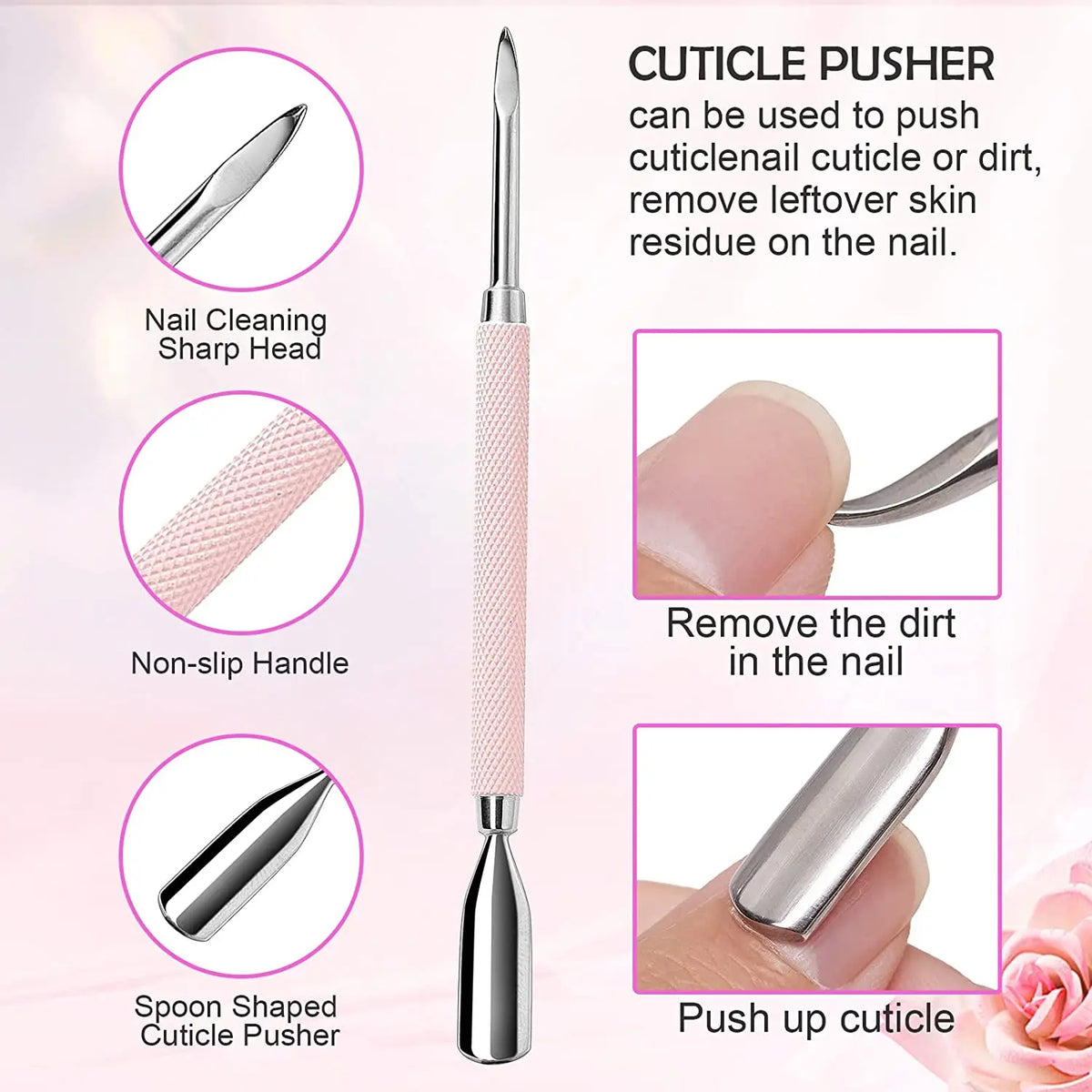 Cuticle Trimmer & Pusher Set – Professional Nail Care Tools for Neat, Healthy Nails