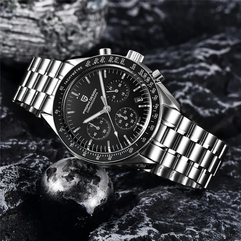 PAGANI DESIGN PD-1701 Men's Chronograph Quartz Watch – AR Sapphire Mirror