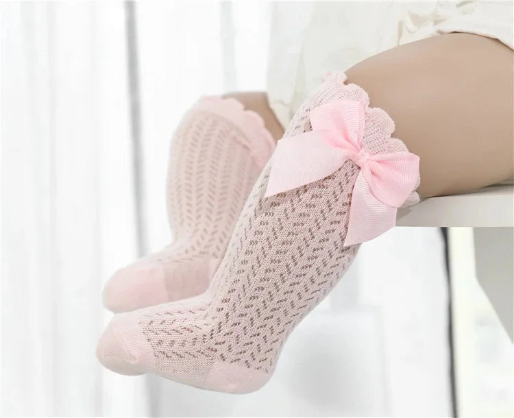 Charming Baby Girl Lace Knee Socks - Comfort and Style for Every Summer Adventure
