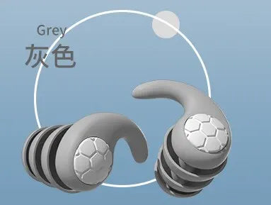 Silicone Noise Cancelling Earplugs – 3-Layer Waterproof Filter for Sleep & Swimming